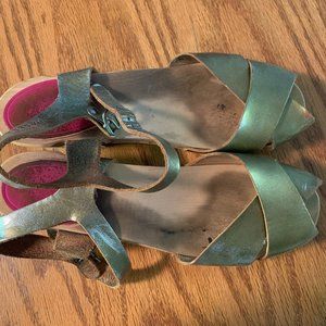 Swedish Hasbeens Mirja Sandals-Gold